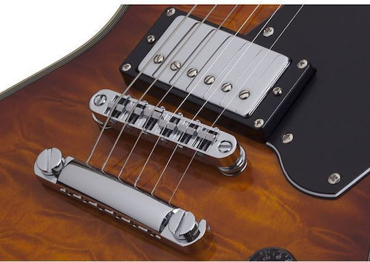 Schecter E-1 Custom Special Edition Vsb Electric Guitar Heavy Burst with Case