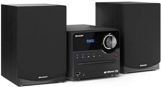Sharp Ηχοσύστημα 2.0 XLB517 15-XLB517BK 45W με CD / Digital Media Player και Bluetooth Μαύρο