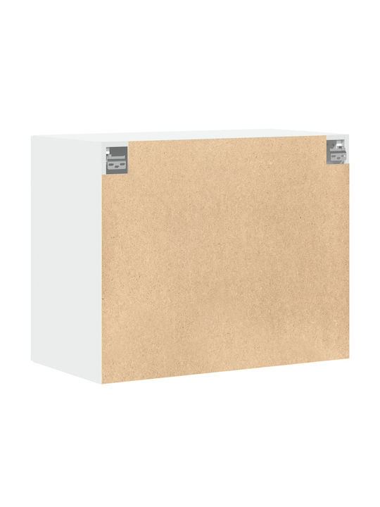 Wall Mounted Living Room Cabinet Made of Particle Board White 80x42.5x64cm