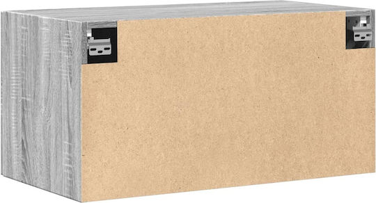 Hängeschrank fürs Wohnzimmer aus Spanplatte Grau 80x42,5x40 cm