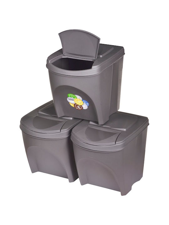Prosperplast Sortibox Κάδος Ανακύκλωσης Πλαστικός Γκρι 25lt