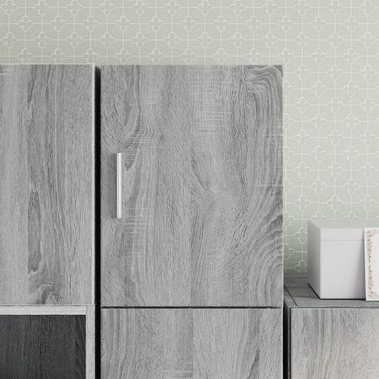 Wall Mounted Living Room Cabinet Made of Particle Board Grey 30x42.5x40cm