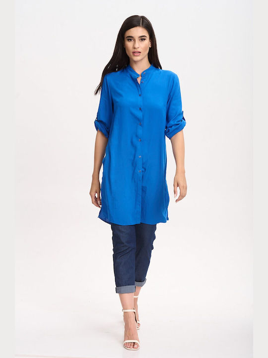 Lipsy London Women's Long Sleeve Shirt Blue