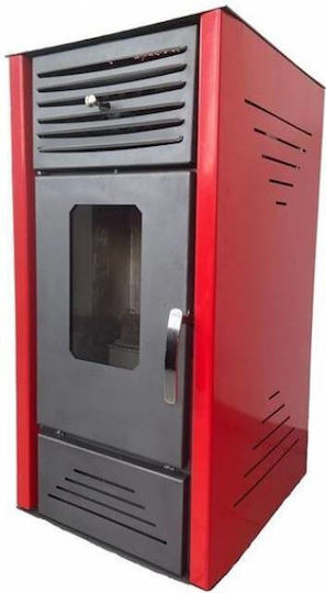 Thermiki Aero 12 Σόμπα Pellet Αερόθερμη 12kW Κόκκινη