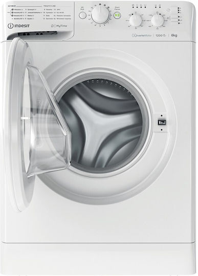 Indesit Πλυντήριο Ρούχων 6kg 1200 Στροφών MTWSC 61294 W PL