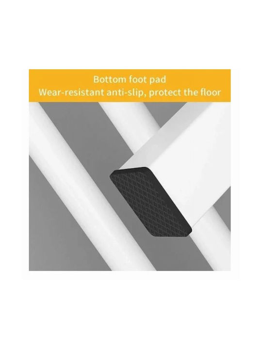 Floor Garment Rack made of Metal White 110x40x150cm