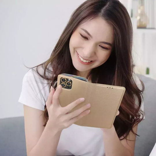 Книга Текстил / Силикон Златист (Redmi Note 12 5G / Poco X5 5G)