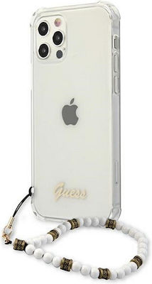 Guess Plastic Back Cover White (iPhone 12 Pro Max)