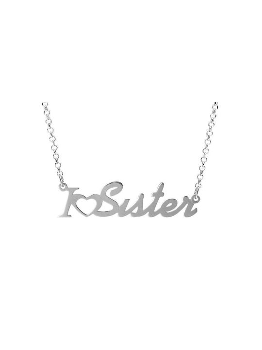 Goldsmith Necklace Name from Gold 14K