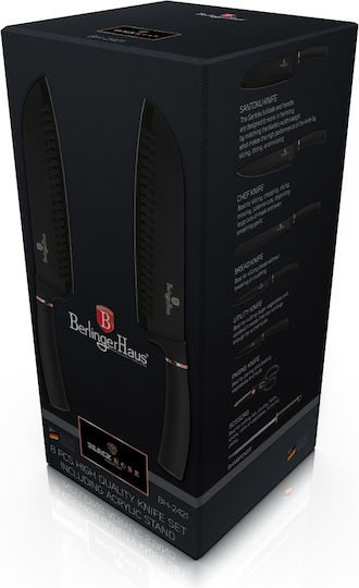 Berlinger Haus Black Rose Collection Set Cuțite cu Suport din Oțel Inoxidabil 8buc