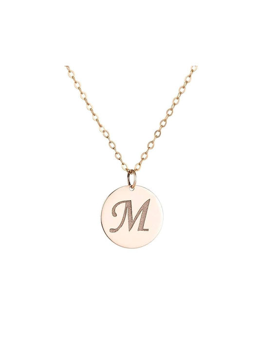 Goldsmith Necklace Monogram from Rose Gold 9 K