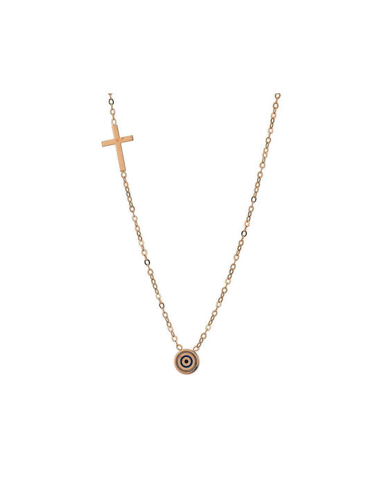 Goldsmith Necklace Eye from Rose Gold 9 K