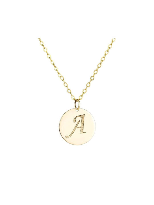 Goldsmith Necklace Monogram from White Gold 9 K