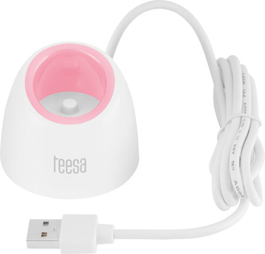 Teesa Sonic Junior Children's Electric Toothbrush with Chronograph Pink with Replacement Heads
