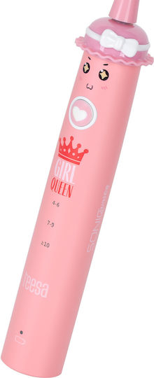 Teesa Sonic Junior Children's Electric Toothbrush with Chronograph Pink with Replacement Heads