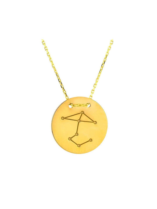 Goldsmith Necklace Zodiac Sign Sagittarius from Gold Plated Silver