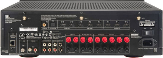 JBL Home Cinema Amplifier 4K/8K 9.2 Channels 140W/8Ω with HDR and Dolby Atmos Black