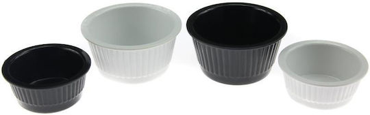 Viosarp Serving Bowl Round made of Melamine Black with Diameter 7cm
