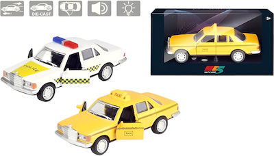 Retro Police Taxi 1:32 Pull Back Opens Doors Lights Sounds 13.00 cm