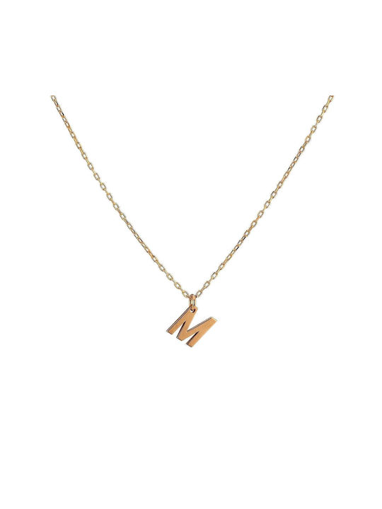 Goldsmith Necklace Monogram from Pink Gold Plated Silver