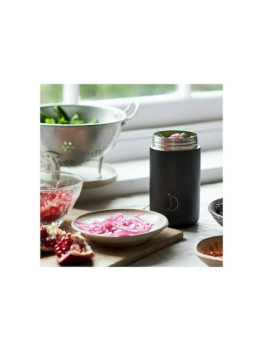 Chilly's Δοχείο Φαγητού Inox Θερμός Black 500ml