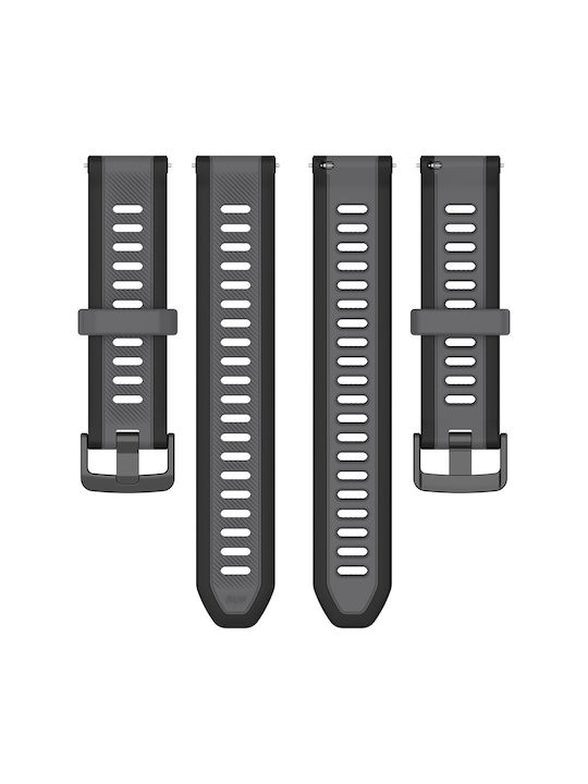 Techsuit Curea Silicon Gri (Samsung Galaxy Watch 4/5/6/7/FE, Huawei Watch GT 3 (42mm)/GT 3 Pro (43mm))