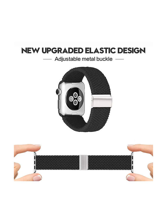 Techsuit Strap Fabric Black (Apple Watch 1/2/3/4/5/6/7/8/9/SE/SE 2) KF2317499