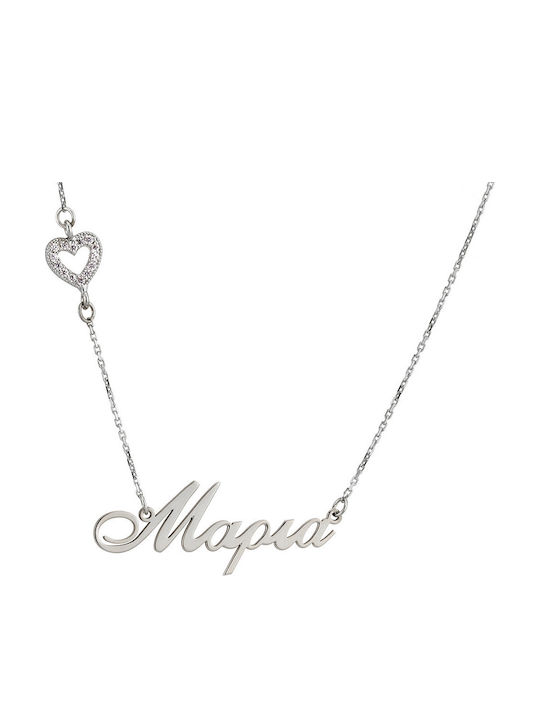 Goldsmith Halskette Name aus Vergoldet Silber mit Zirkon