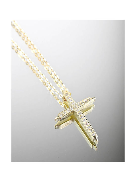 Triantos Gold Cross 14K with Chain