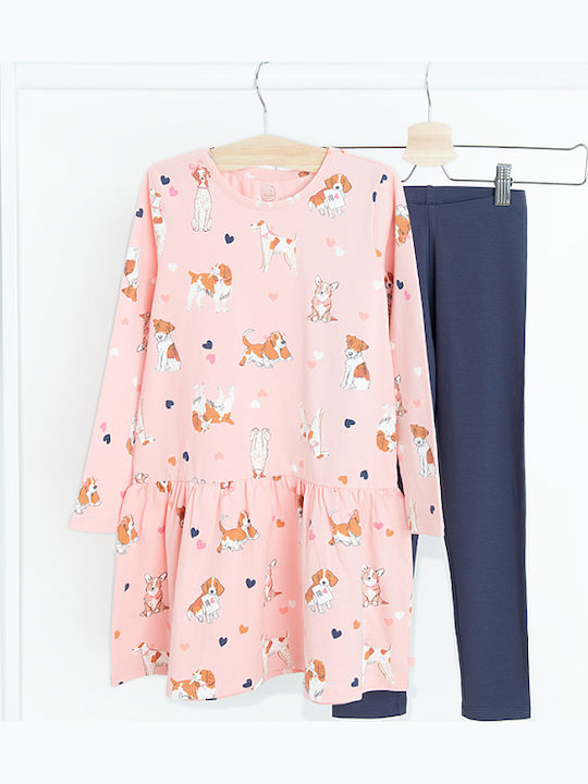 Kids' Set with Pants Winter 2pcs Pink