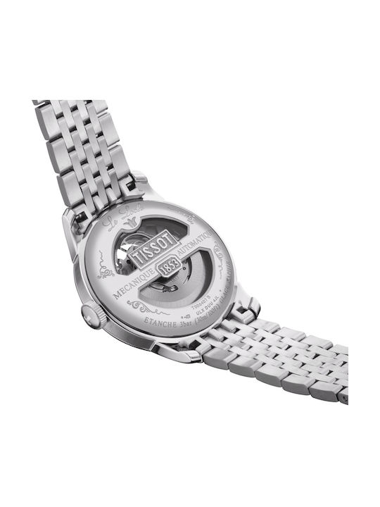 Tissot Ανδρικό Ρολόι 39.3mm Μπαταρίας με Ασημί Μεταλλικό Μπρασελέ