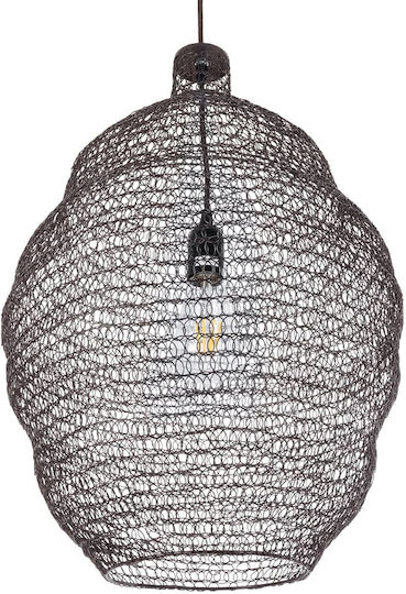 GloboStar Kentucky Hängelampe Bronze Raster mit Fassung E27 41x41x60cm.