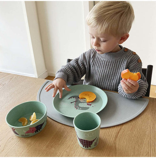 Koziol Feeding Set made of Bamboo Green 3pcs