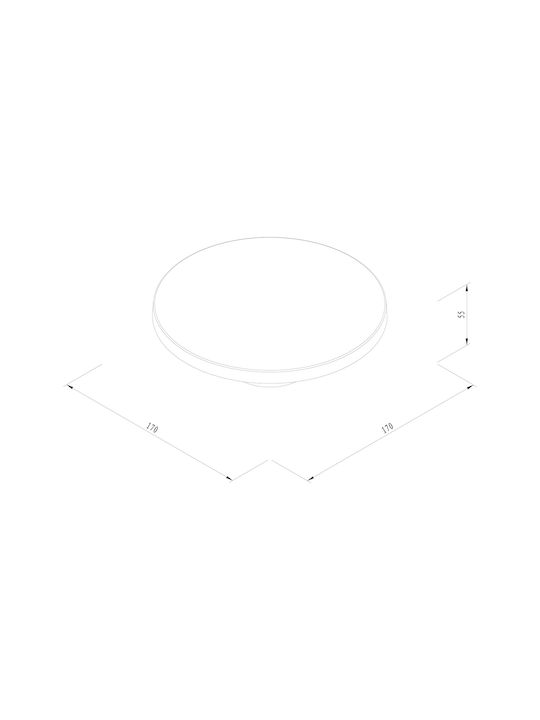 Heronia HER-01 Πλαφονιέρα LED 12W 3000K Heronia HER-01 Πλαφονιέρα LED 12W 3000K