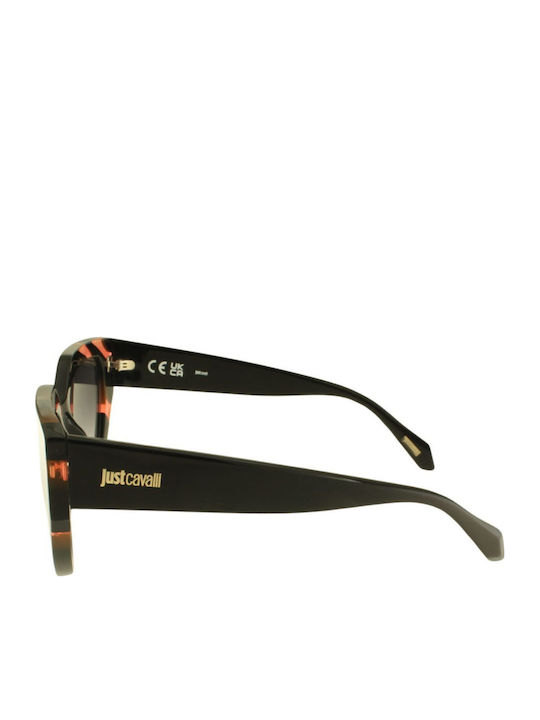 Just Cavalli Women's Sunglasses with Multicolour Plastic Frame and Brown Gradient Lens JC086 06A1