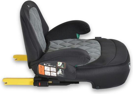 Cangaroo Jax Καθισματάκι Αυτοκινήτου Booster με Isofix Γκρι 22-36 kg