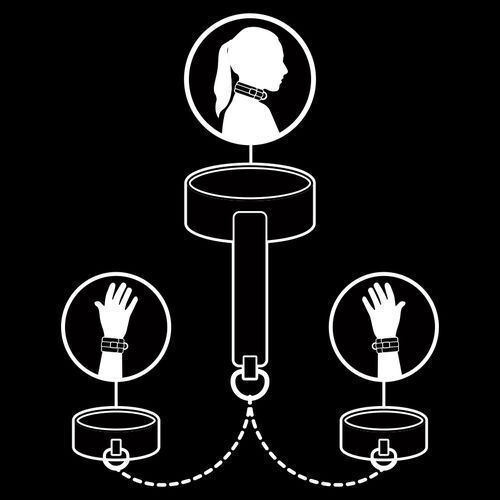 Fetish Submissive Κολάρο σε Μαύρο Χρώμα