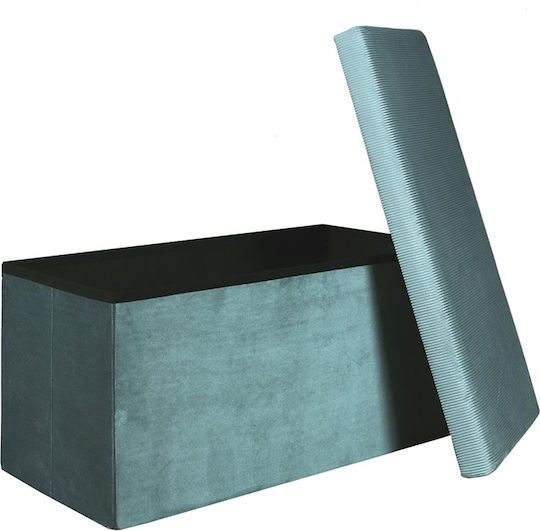 Bankhocker Mit Stauraum Gepolstert Mit Samt Weiß 77x38x38cm