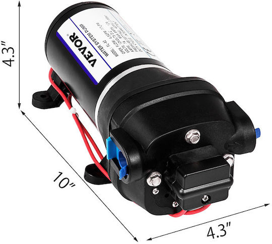 Automatic High Pressure Diaphragm Water Pump 40 Psi 12v Vevor Fl-40gmb12v000001v0