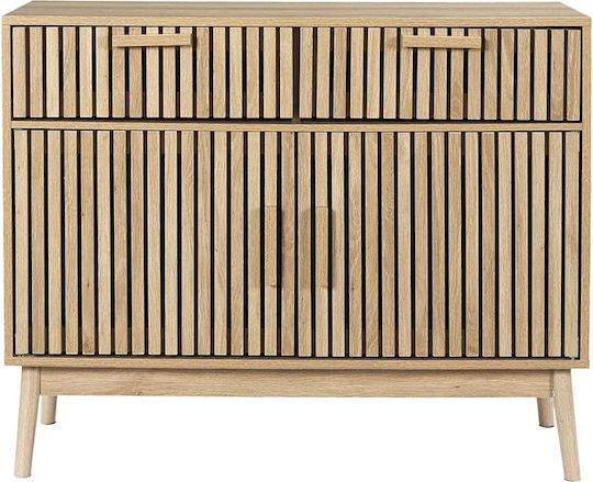 Мебели за съхранение Klaus дървен с чекмеджета и огледало Wood Shade Hd0091ygo 100x35x80см