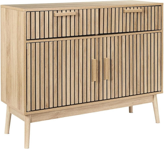 Мебели за съхранение Klaus дървен с чекмеджета и огледало Wood Shade Hd0091ygo 100x35x80см