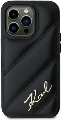 Karl Lagerfeld Back Cover Silicone / Plastic / Leather Black (iPhone 14 Pro Max)