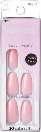 Kiss imPRESS Връхчета за нокти в Розов Цвят 30бр 867367