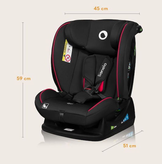 Lionelo Aart Baby Car Seat i-Size Black - Carbon Red 0-36 kg