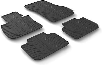 Lampa Set of Front and Rear Mats Tray Type 4pcs from Rubber for BMW X1 Black