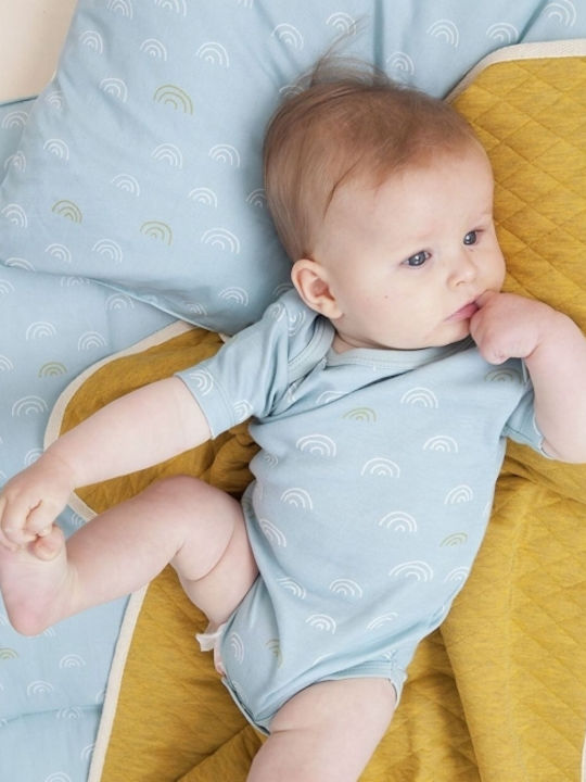 Fresk Baby Bodysuit Short-Sleeved Green