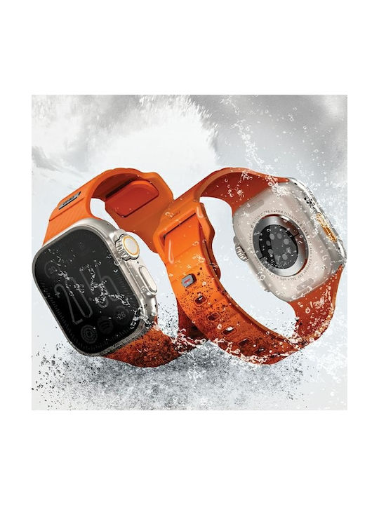 Uniq Λουράκι Ανοξείδωτο Ατσάλι με Pin Πορτοκαλί (Apple Watch 44/45/46mm/Ultra 49mm)