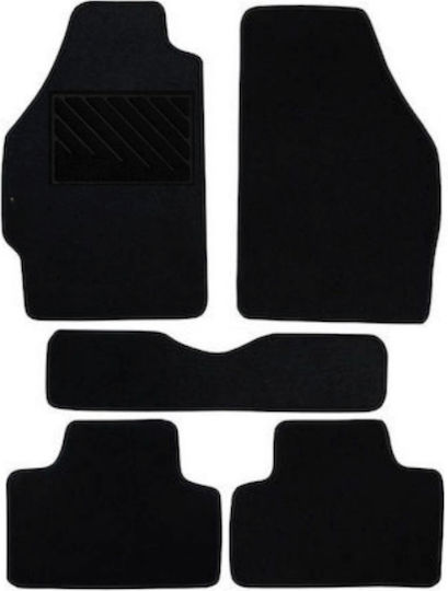 Autopataki Set of Front and Rear Mats 5pcs for Fiat Punto 1999-2005 Black
