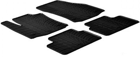 Lampa Set of Front and Rear Mats 4pcs Tray Type for Opel Meriva 2010-2017 Black