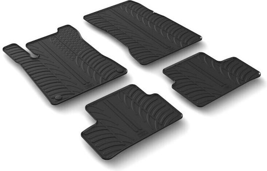 Lampa Set of Front and Rear Mats 4pcs Tray Type for Mercedes-Benz CLA Class 2019 Black